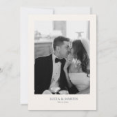 ミニマ離れリムの写真結婚の詳細 招待状 (裏面)