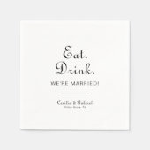 ミニマ食べリストのドリンク私たちは結婚したの スタンダードカクテルナプキン (正面)