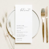 ミニマ食べリストのメ結婚ニューモダン・カード メニュー