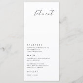 ミニマ食べリストのメ結婚ニューモダン・カード メニュー (正面)