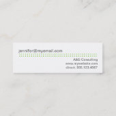 ミニミクモダンロットアップルグリーングレイカスタム スキニー名刺 (裏面)