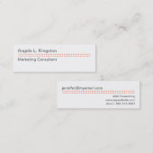 ミニミクモダンロドットの陽気な赤いグレーカスタム スキニー名刺 (正面/裏面)