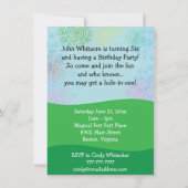 ミニミニチュアゴルフバースデーパーティ招待状 招待状 (裏面)