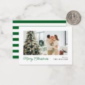 ミニミニマリストクラシックのメリークリスマスカード ノートカード (正面/裏面インサイチュ)