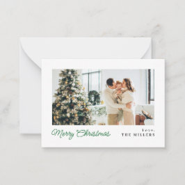 ミニミニマリストクラシックのメリークリスマスカード ノートカード