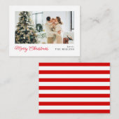 ミニミニマリストクラシックのメリークリスマスカード ノートカード (正面/裏面)