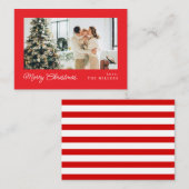 ミニミニマリストクラシックのメリークリスマスカード ノートカード (正面/裏面)