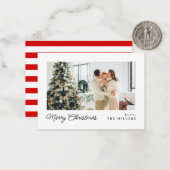ミニミニマルクラシック主義メリークリスマス ノートカード (正面/裏面インサイチュ)