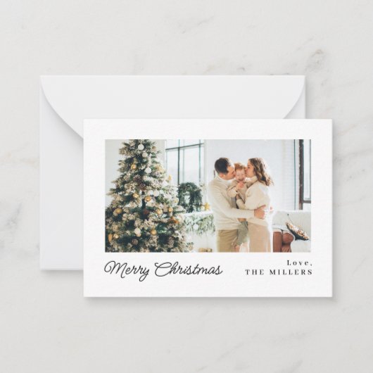 ミニミニマルクラシック主義メリークリスマス ノートカード (正面)