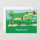 ミニミニミニチュアゴルフ誕生日有難う ポストカード (正面/裏面)