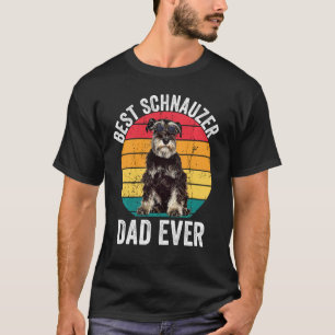 ミニミニミニチュアシュナウザーパパヴィンテージシュナウザーパパ Tシャツ