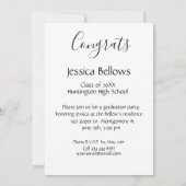 ミニミリモダンスト写真卒業 招待状 (裏面)