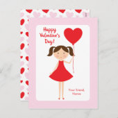 ミニミーガールクラスバレンタインカード シーズンポストカード (正面/裏面)