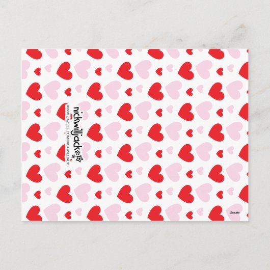 ミニミーガール クラスのバレンタインカード シーズンポストカード (裏面)