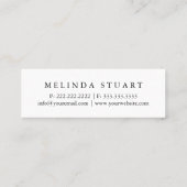 ミニメイクモダンアップアーティストの赤い唇 スキニー名刺 (裏面)