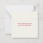 ミニメリークリスマスモダンミニマリスト ノートカード (裏面)