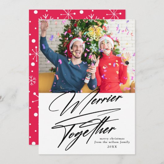 ミニメリーマリズムの写真家のクリスマス シーズンカード (正面/裏面)