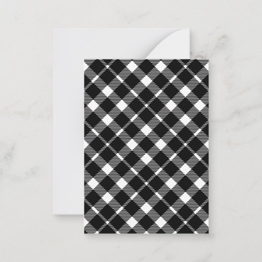 ミニメリーモダンクリスマスオーナメントホリデイ ノートカード (裏面)