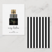 ミニメリーモダンクリスマスギフトホリデー ノートカード (正面/裏面)