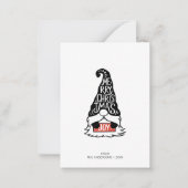 ミニメリーモダンクリスマス格言ホリデイ ノートカード (正面)