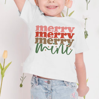 ミニメリーレトログルービークリスマスホリデー トドラーTシャツ
