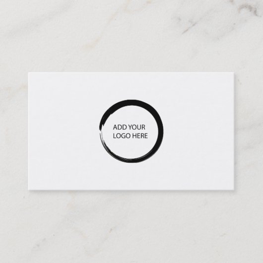 ミニモダンマリシンプルストのホワイトロゴプロフェッショナル 名刺 (正面)