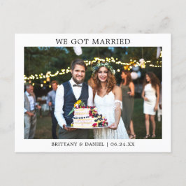 ミニモダンマリシンプルスト得結婚した We  ポストカード