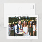 ミニモダンマリシンプルスト得結婚した We  ポストカード (正面/裏面)