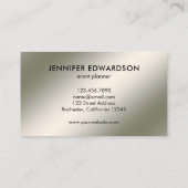 ミニモダンマリスシンプルト銀プロフェッショナル 名刺 (裏面)