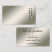 ミニモダンマリスシンプルト銀プロフェッショナル 名刺 (正面/裏面)