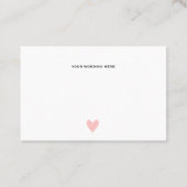 ミニモダンマリストのピンクハートギフト券 名刺 (裏面)