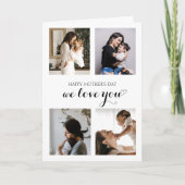 ミニモダンマリストの台本ハートハッピーマザーデー  カード (正面)