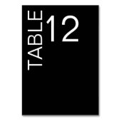 ミニモダンマリストの白黒表番号 テーブルナンバー (裏面)