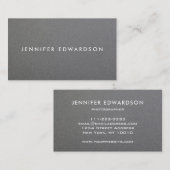 ミニモダンマリストプロフェッショナルグレーメタルスタイルbu 名刺 (正面/裏面)