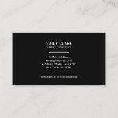 ミニモダンマリストラインアート白黒 名刺 (裏面)