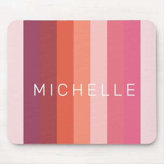 ミニモダンマリスト色ブロックモノグラム マウスパッド (正面)