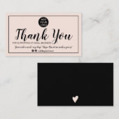 ミニモダンマリスト赤面ピンク感謝してい注文 名刺 (正面/裏面)