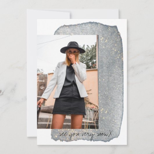 ミニモダンマリスト30歳の誕生日招待状 招待状 (裏面)