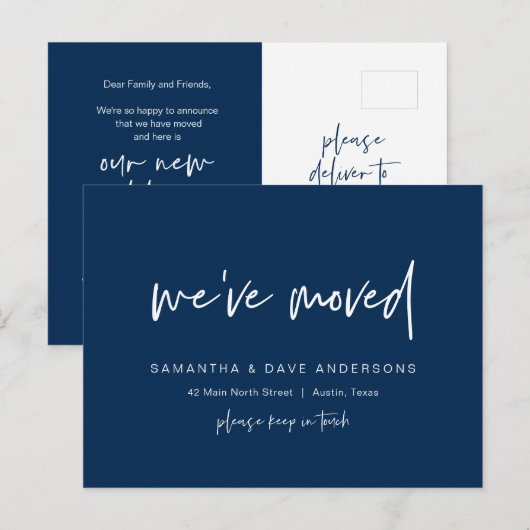 ミニモダンマリスト、引っ越し、発表 ポストカード (正面/裏面)