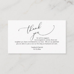 ミニモダンマリス結婚ト脚本's Thank you Enclo エンクロージャーカード