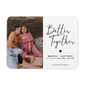 ミニモダンマリズムの写真結婚式の保存日 マグネット (横)