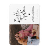 ミニモダンマリズムの写真結婚式の保存日 マグネット (縦)