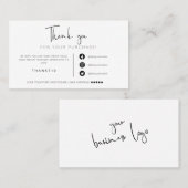 ミニモダンマリズムの感謝してい黒の秩序 名刺 (正面/裏面)