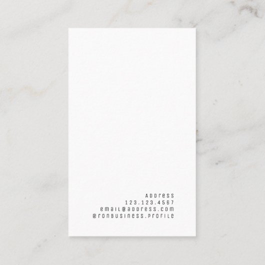 ミニモダンマリズム芸術 名刺 (裏面)