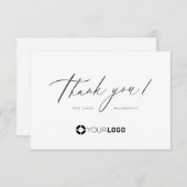 ミニモダンマル脚本ビジネスロゴ サンキューカード (正面/裏面)