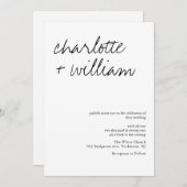 ミニモダンマ素朴リス結婚ト 招待状 (正面/裏面)