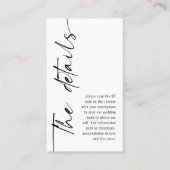 ミニモダン書道QRコードの結婚詳細 エンクロージャーカード (正面)