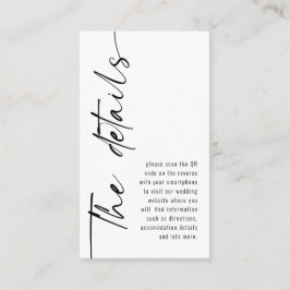 ミニモダン書道QRコードの結婚詳細 エンクロージャーカード