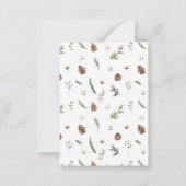 ミニモノグラムコットンフローラリースメリークリスマス ノートカード (裏面)