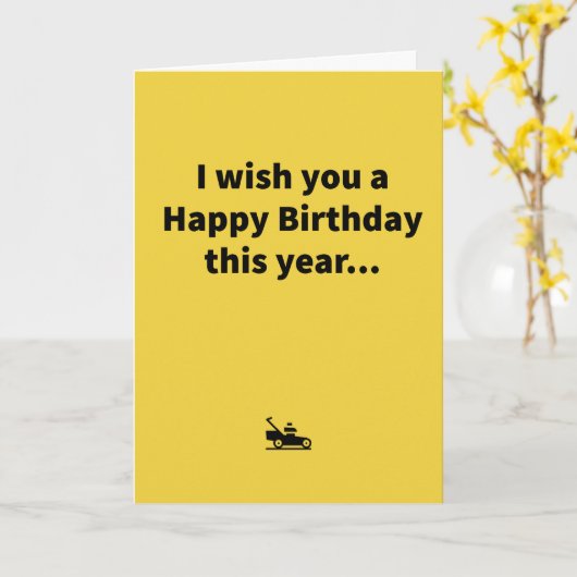 ミニモーア – 誕生日 カード (黄色い花)